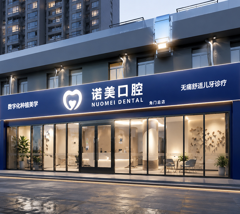 诺美口腔总店门头